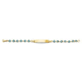 14KY Blue Evil Eye Baby ID Bracelet