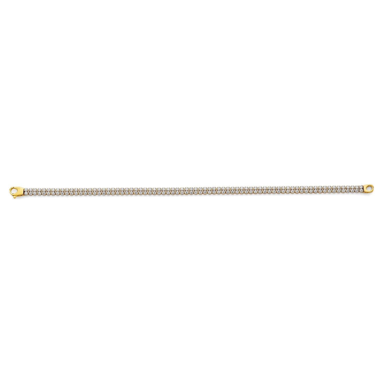14KY 2 Line Tennis Bracelet