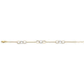 14K 2T Triple Together Oval Bracelet