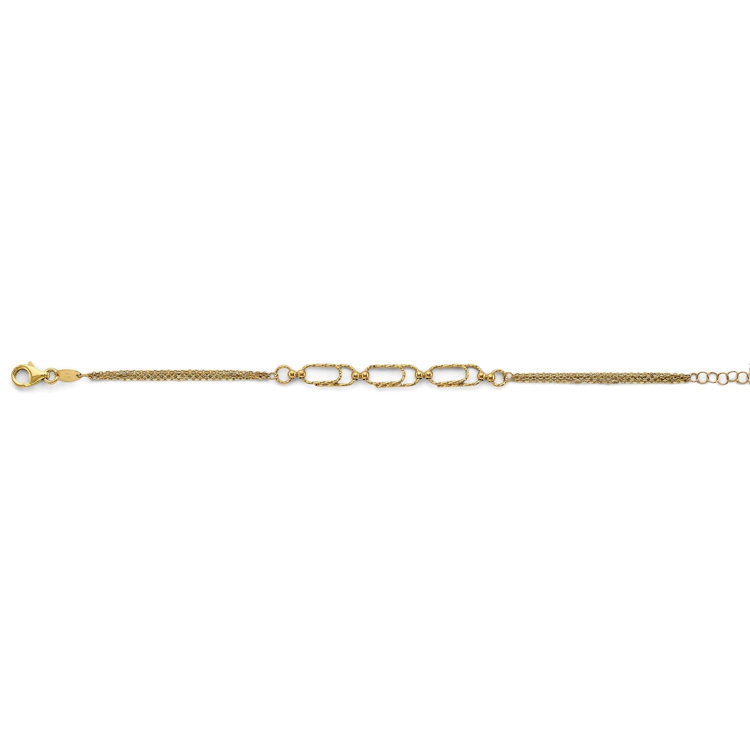 14KY DC Paperclip Bracelet