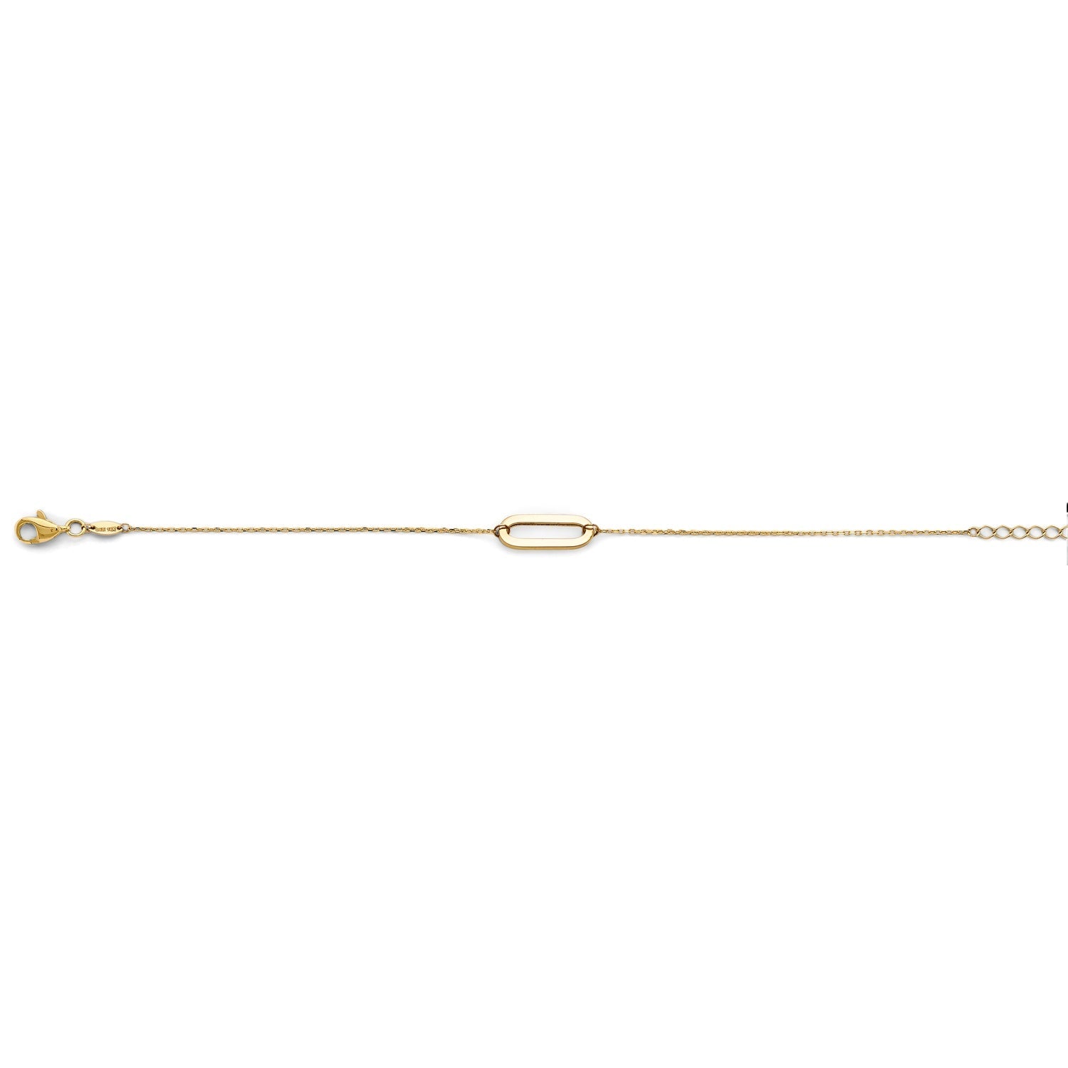 14KY Paperclip Lock Bracelet