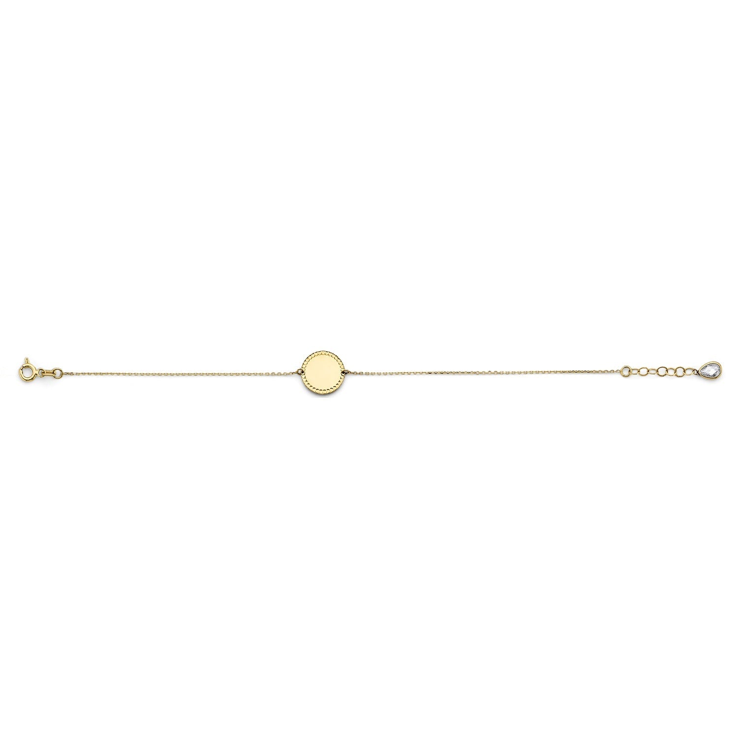 14KY DC Engravable Round Pendant Brace