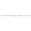14K 2T Engravable Round Pendant w/Bead Br