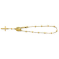 14KY 3mm Disco Ball Rosary Brace w/V-Mary