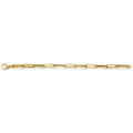 14KY Hollow Long PaperClip Bracelet