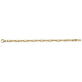 14KY Hollow PaperClip 1+1 Bracelet