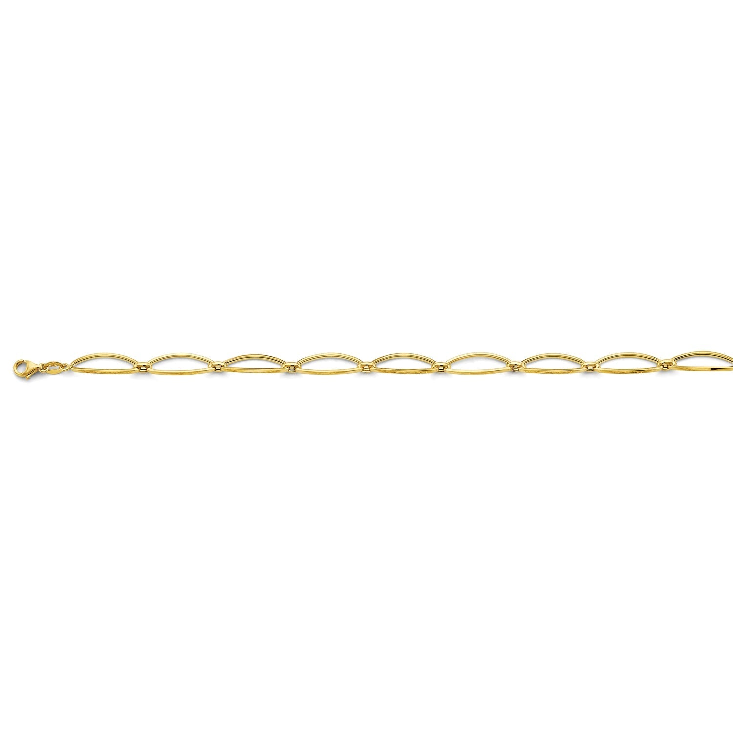 14KY Long Oval Link Bracelet