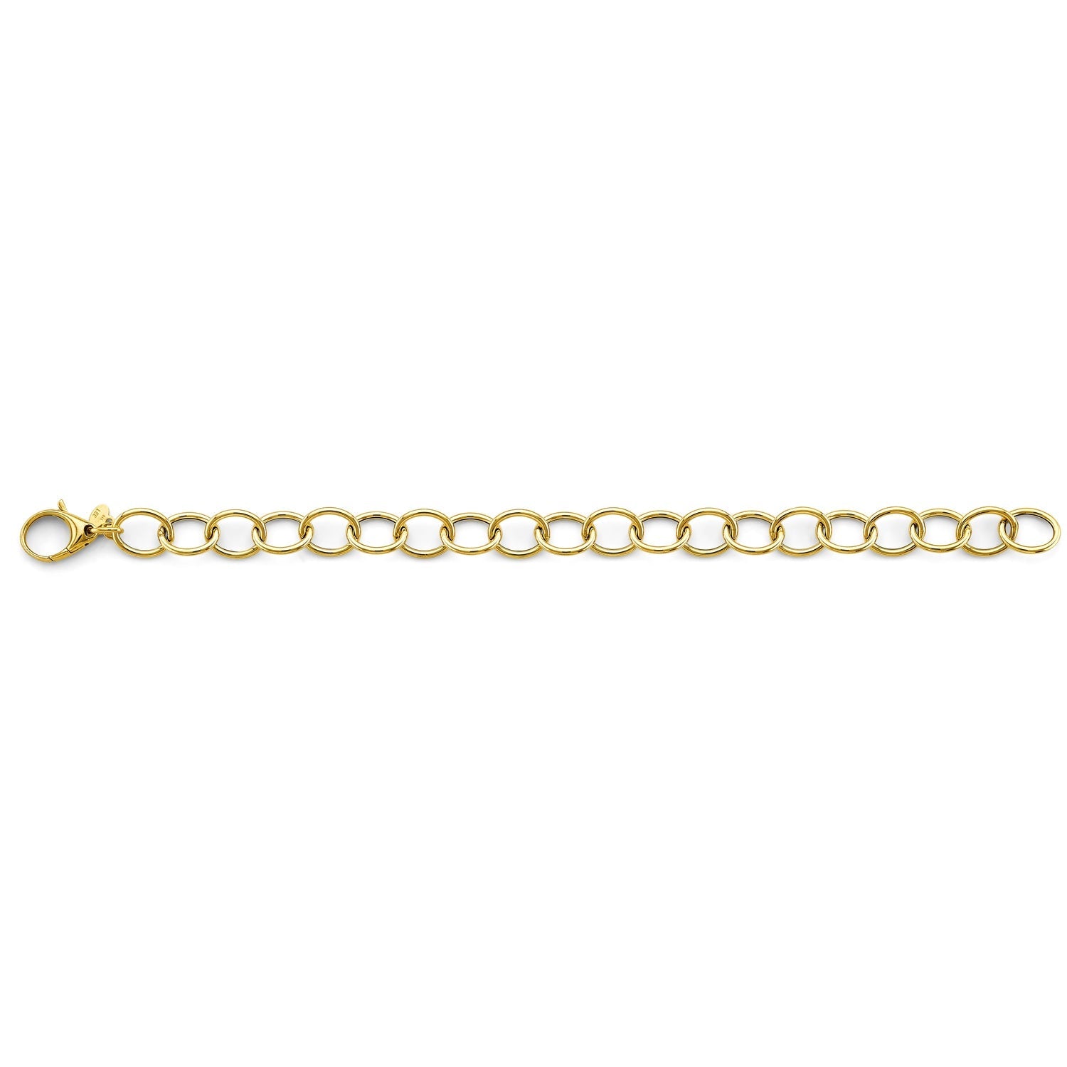 14KY Hollow Oval Link Bracelet
