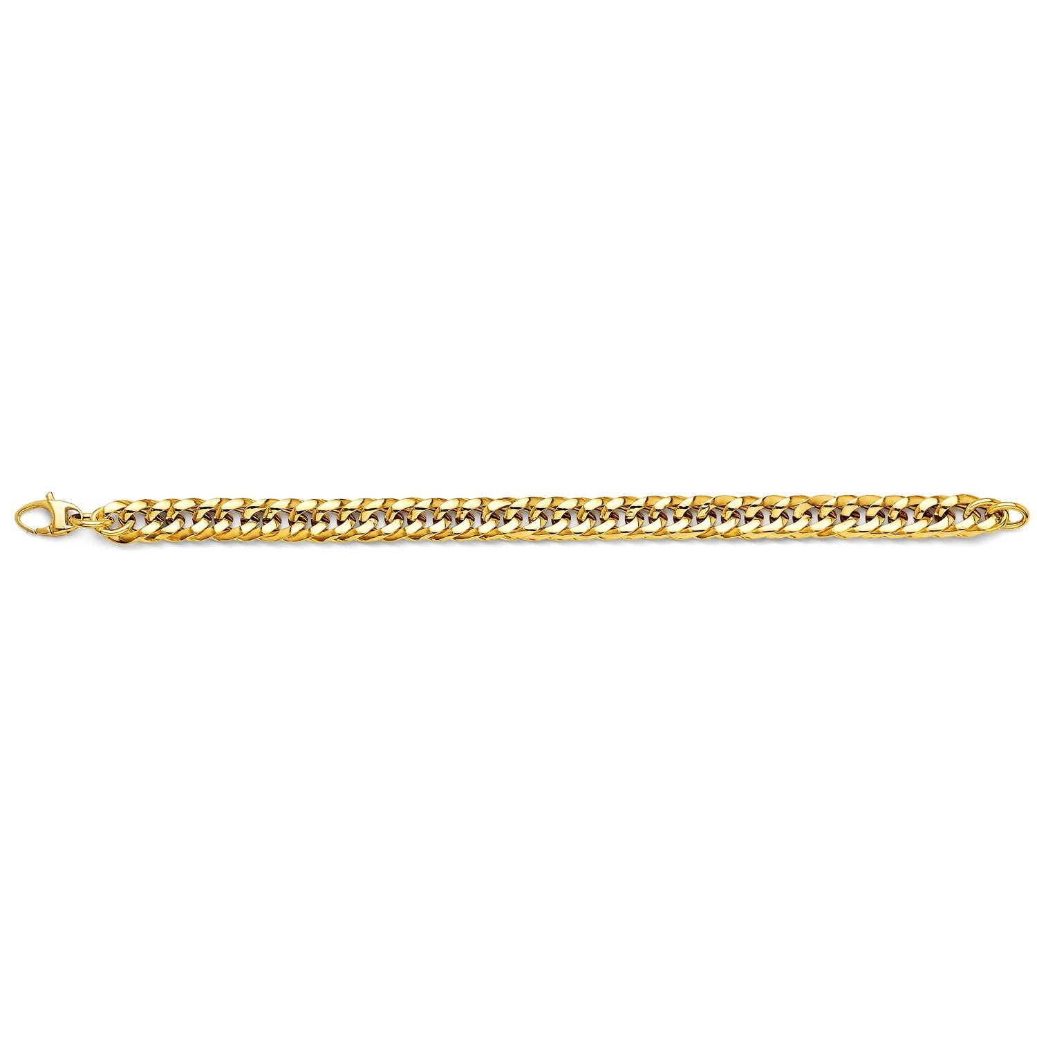 14KY Hollow Concaved Curb Bracelet