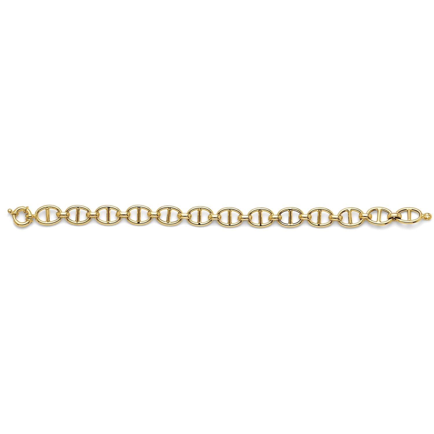 14KY Hollow Fancy Mariner Bracelet