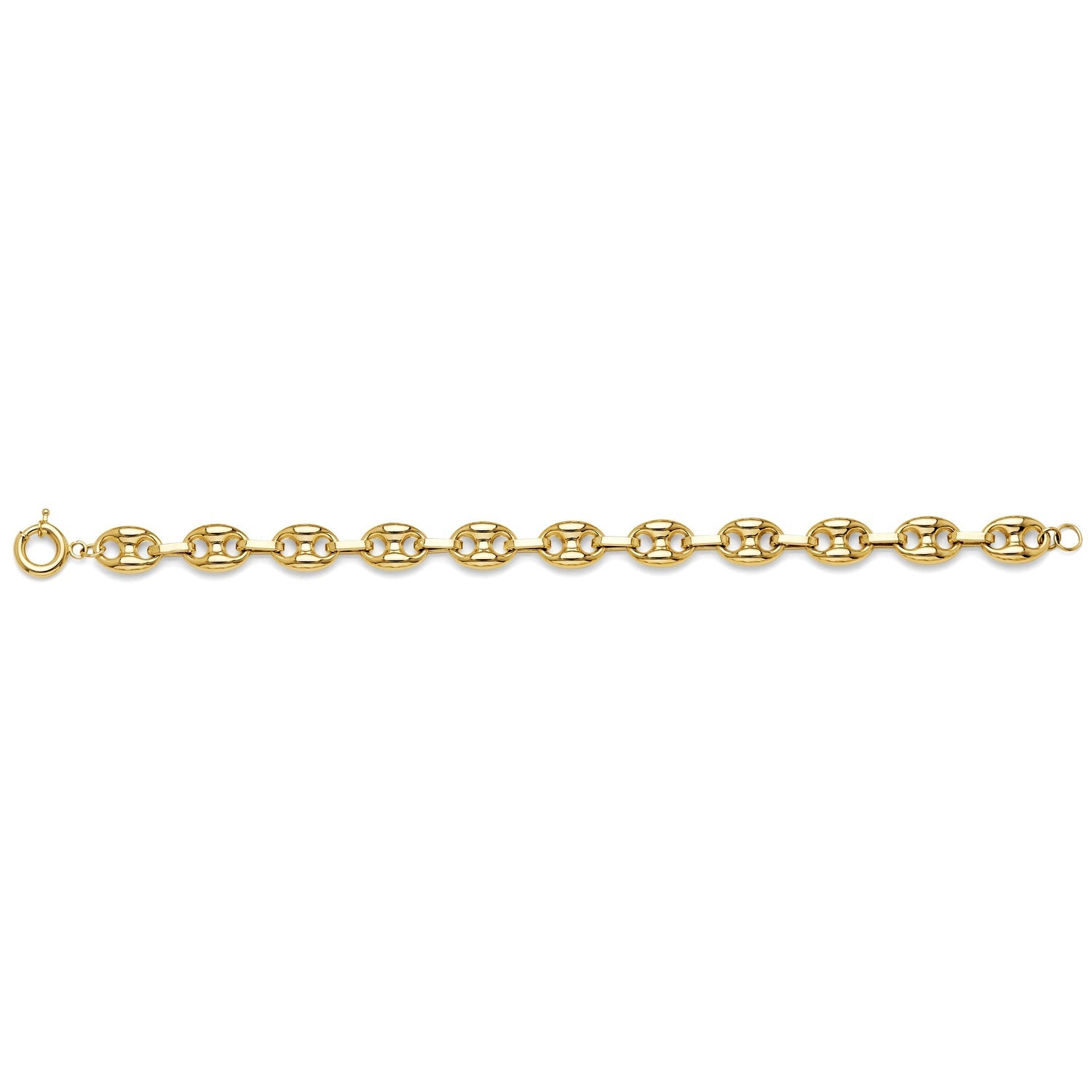 14KY Puffed Mariner Bracelet