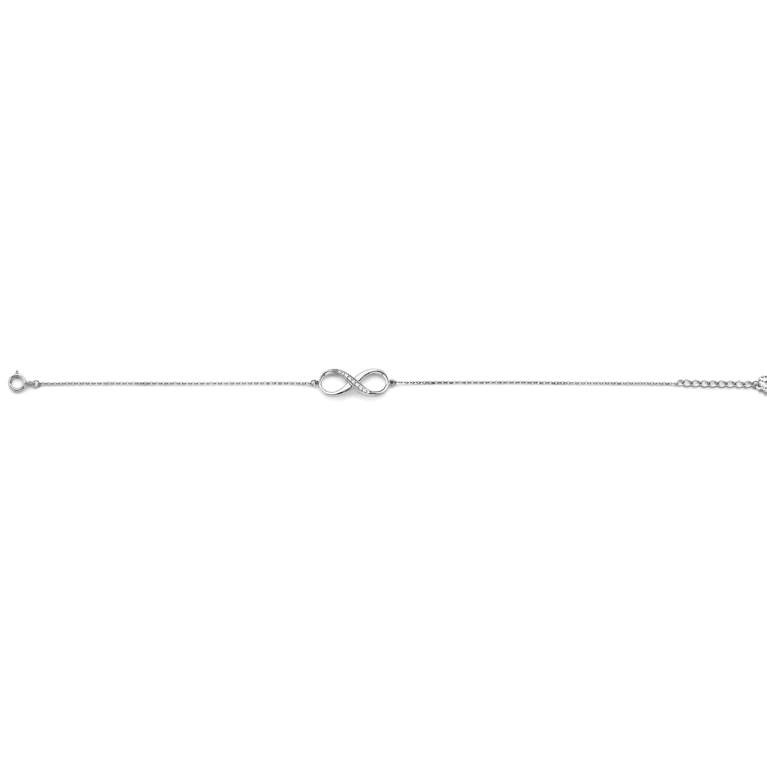 14KW CZ Infinity Chain Bracelet