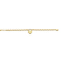 14K Heart Lock Mariner Chain Bracelet