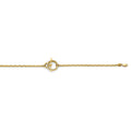 14K CZ Locked Mariner Chain Bracelet
