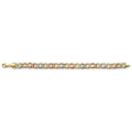 14K 3C D-Face Gradated Stampato Bracelet