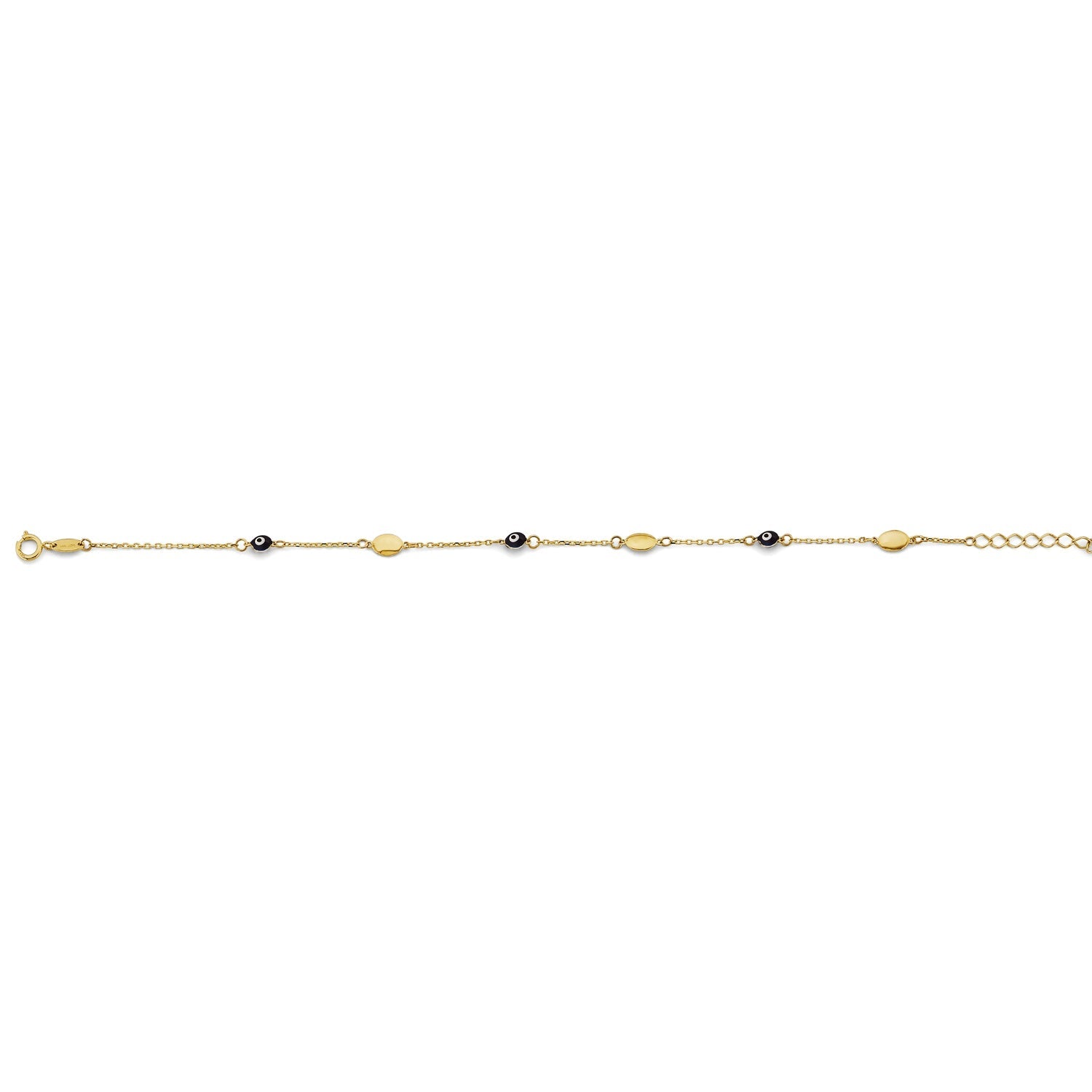 14KY Blue Color Evil Eye Bracelet