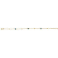 14KY Sky Blue Color Evil Eye Bracelet