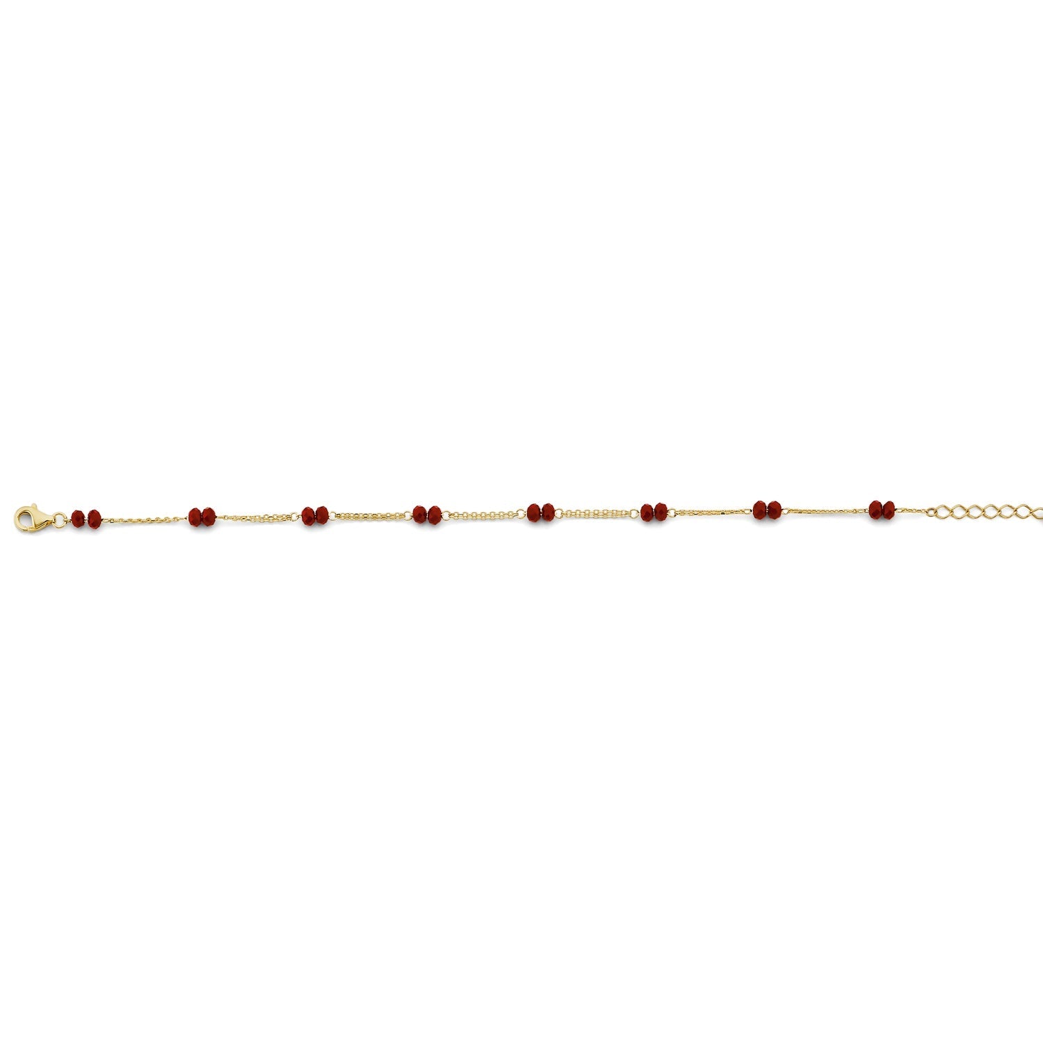 14KY Coral Bead Bracelet