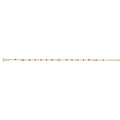 14KY Red Enamel Bead Anklet 9+1