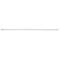 14K 3C Fancy DC Bead Anklet 9+1