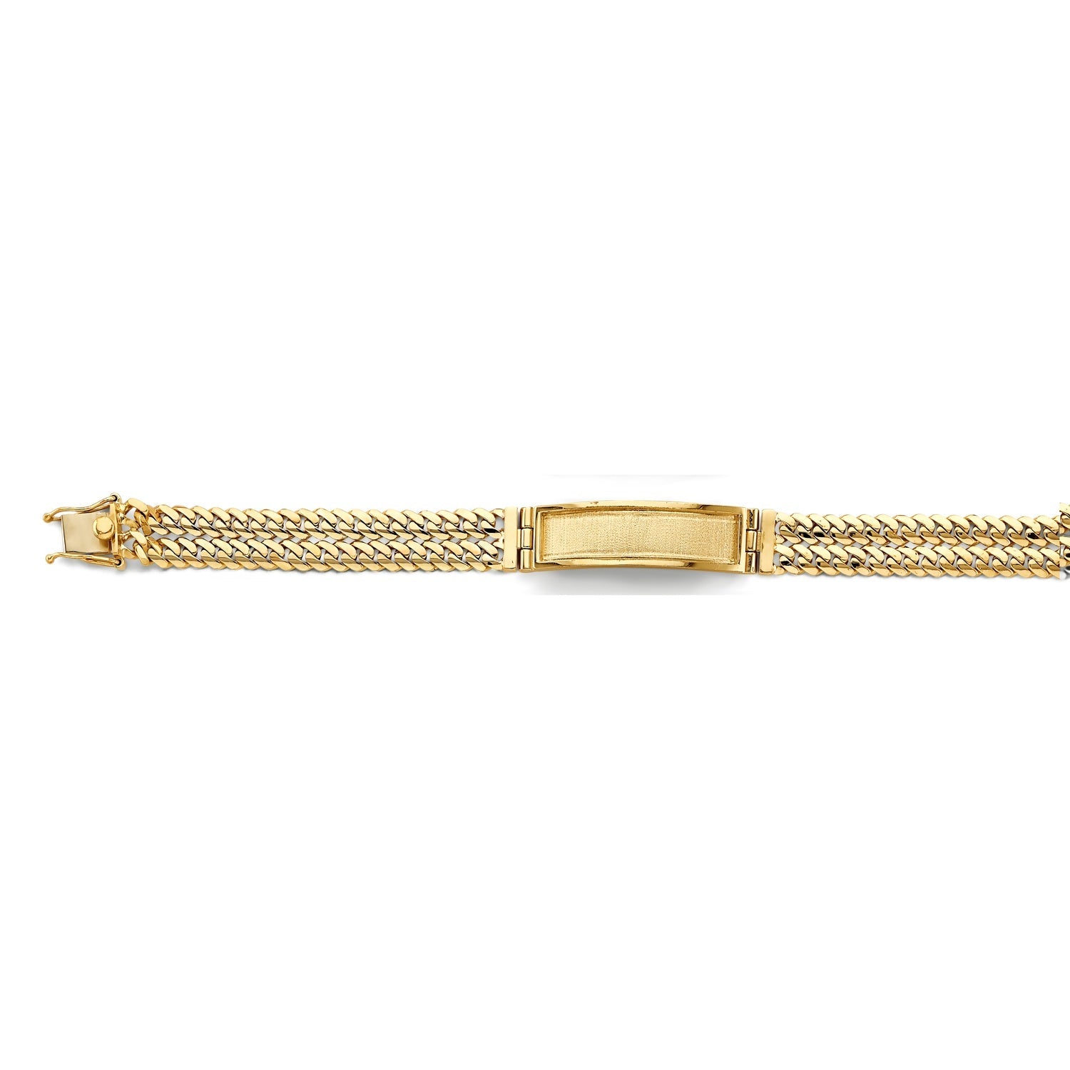 14KY 2Line Cuban ID Bracelet