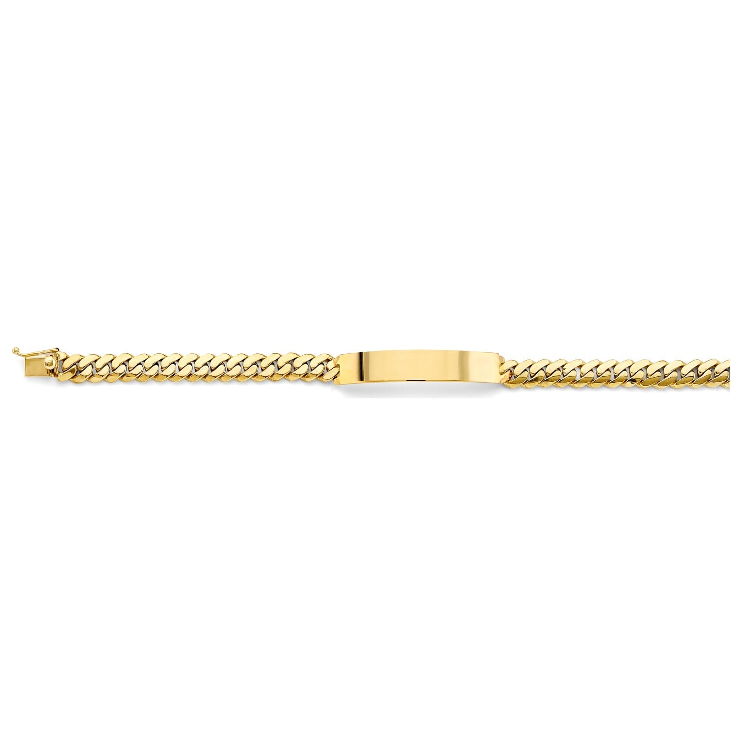 14KY Miami Cuban Link ID Bracelet