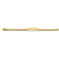 14KY Miami Cuban Link Frame ID Bracelet