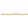 14KY Figaro Link Frame ID Bracelet