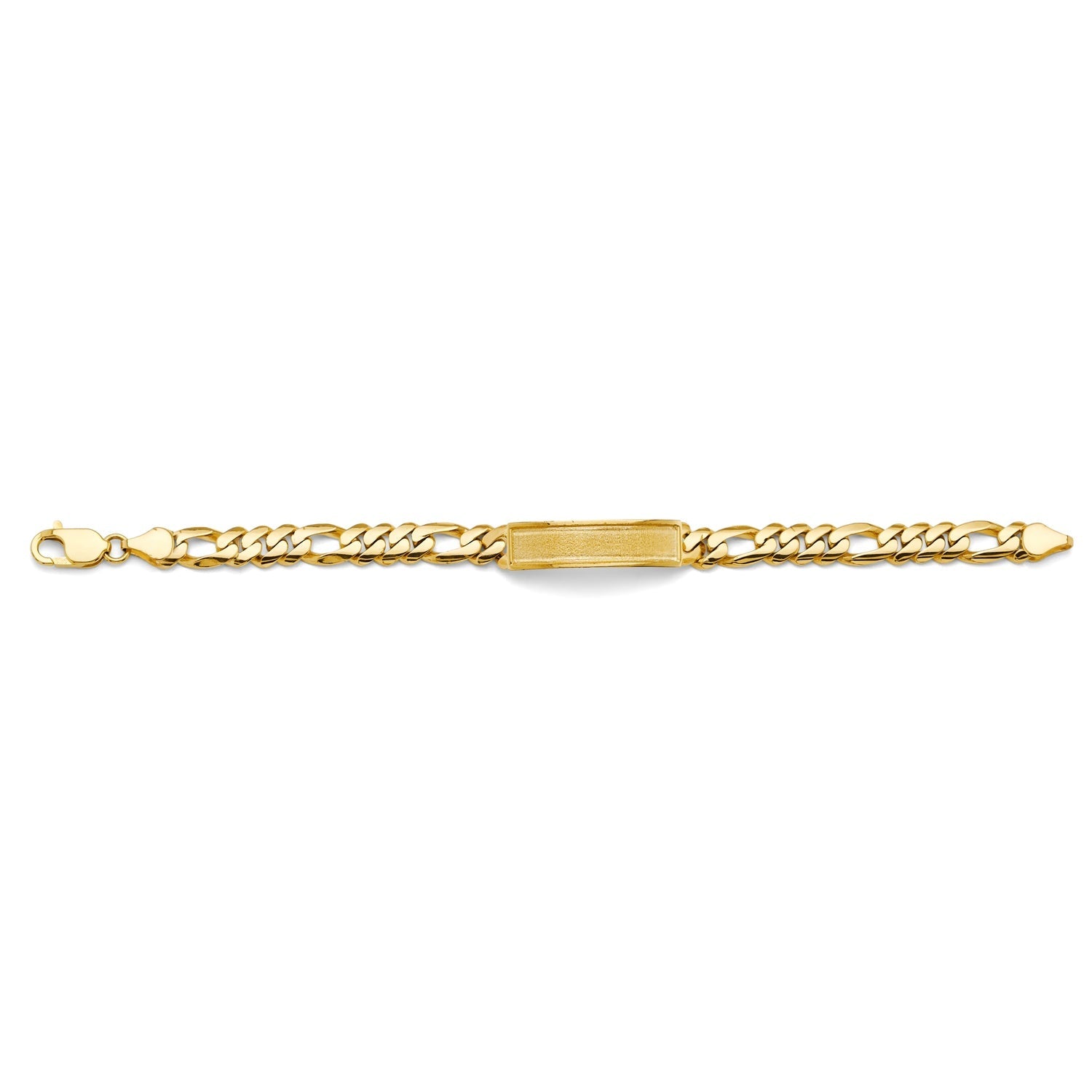 14KY Figaro Frame Junior ID Bracelet