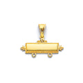 14KY Polished Bar Top Charm