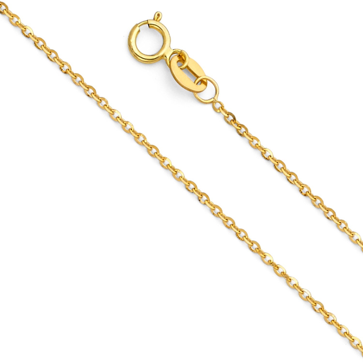 14KY 1.2MM SIDE CUT OVAL ROLO - 22