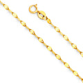 14KY 2.0MM TWIST MIRROR CHAIN - 22