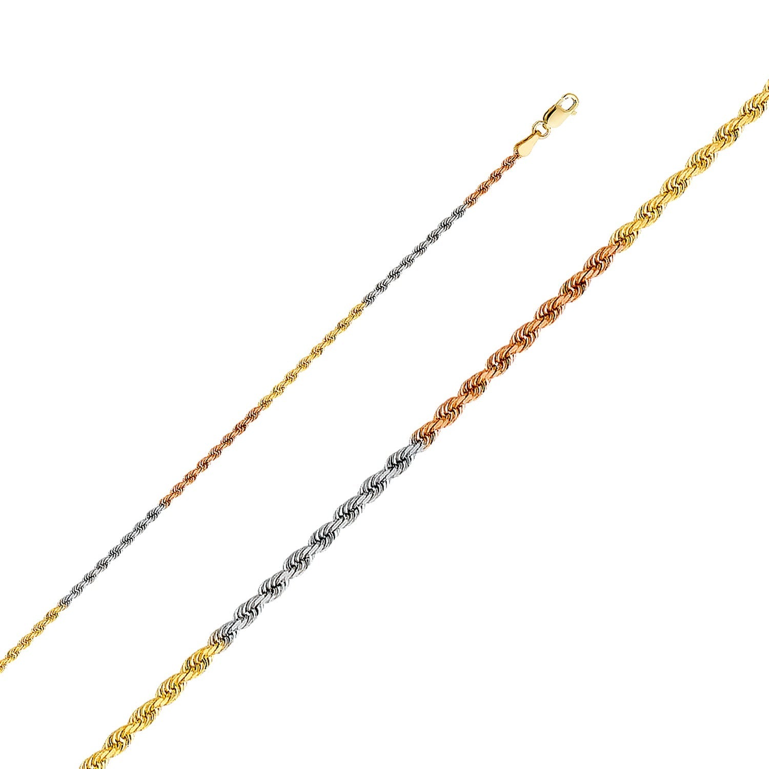 14K 3C Solid Rope 1.9mm DC 24