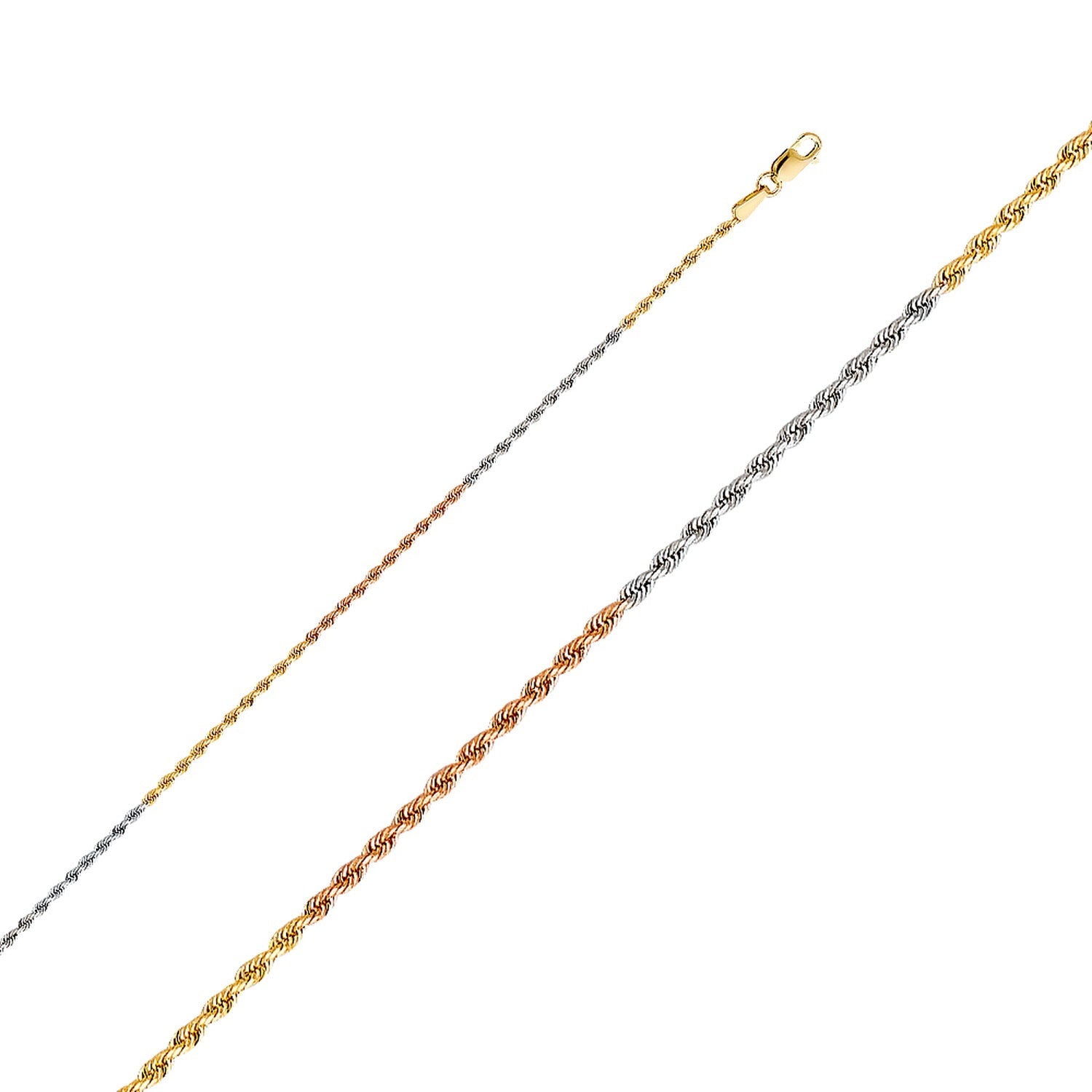 14K 3C Solid Rope 1.5mm DC 24