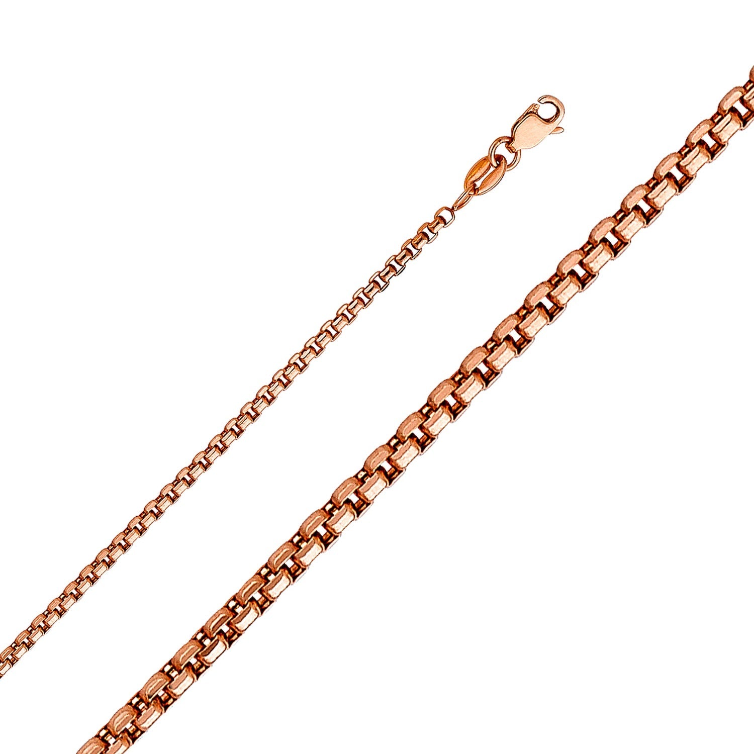 14K Pink Hol Half Rd Box 036x100 24
