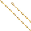 14KY 4.0mm Moon-Cut Bead Chain - 24