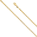 14KY 3mm Moon-Cut Bead Chain - 24