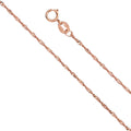 14K Pink 1.1mm Singapore Chain 020 - 24