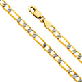 14K 2T 4.7mm Fig 3+1 Fancy WP 120 20