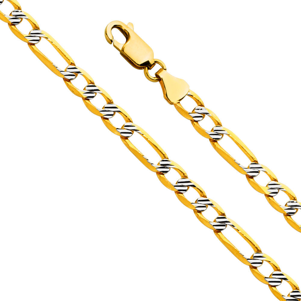 14K 2T 4.7mm Fig 3+1 Fancy WP 120 20
