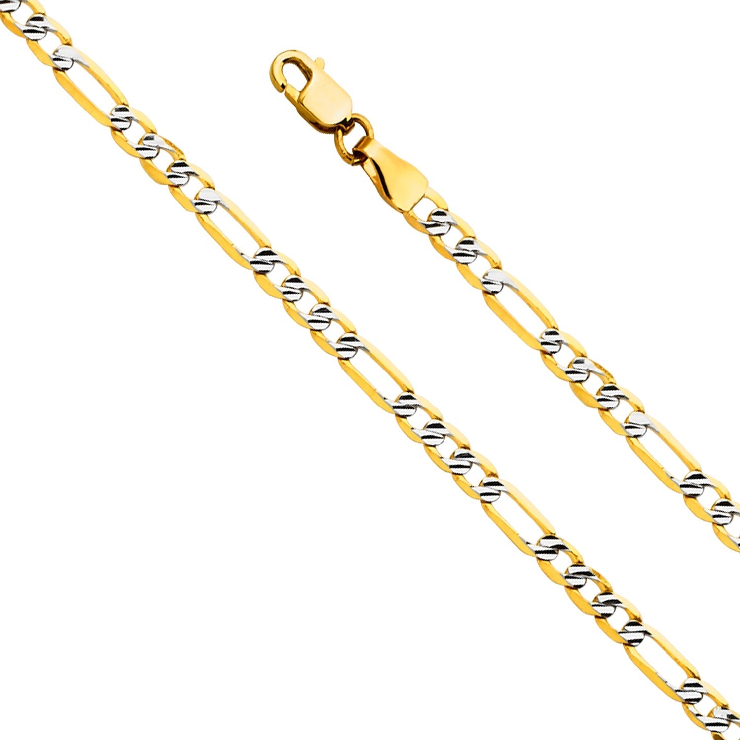 14K 2T 3.1mm Fig 3+1 Fancy WP 080 24