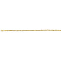 14KY 3mm Hollow Figaro Rope Chain - 24