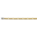 14K 2T 8.0mm Monaco Fig 3+1 w/CZ Lock  - 26
