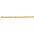 14K 2T 6.5mm Monaco Curb w/CZ Lock  - 26