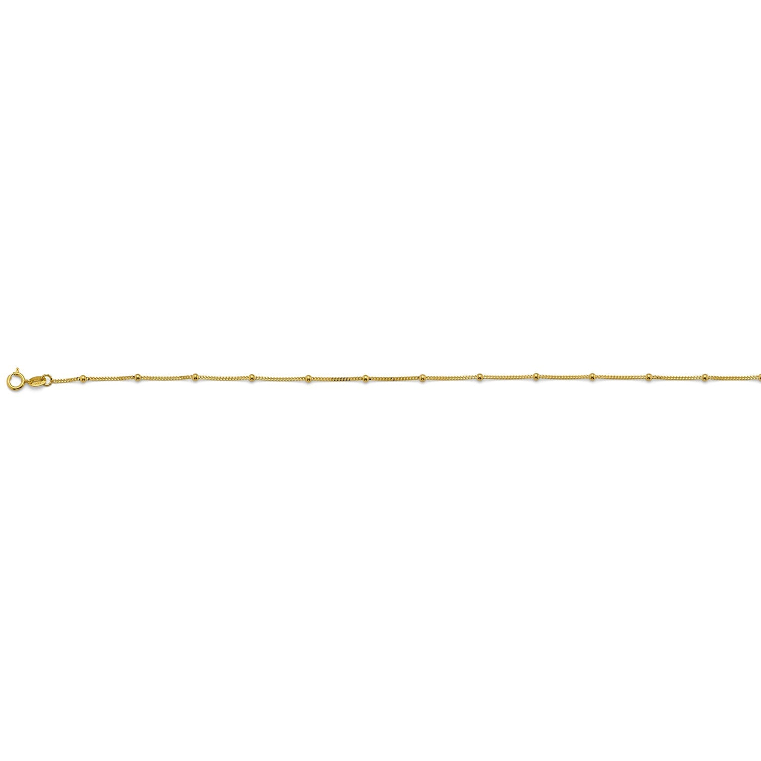 14KY 1.9mm Plain Ball Station Chain - 22