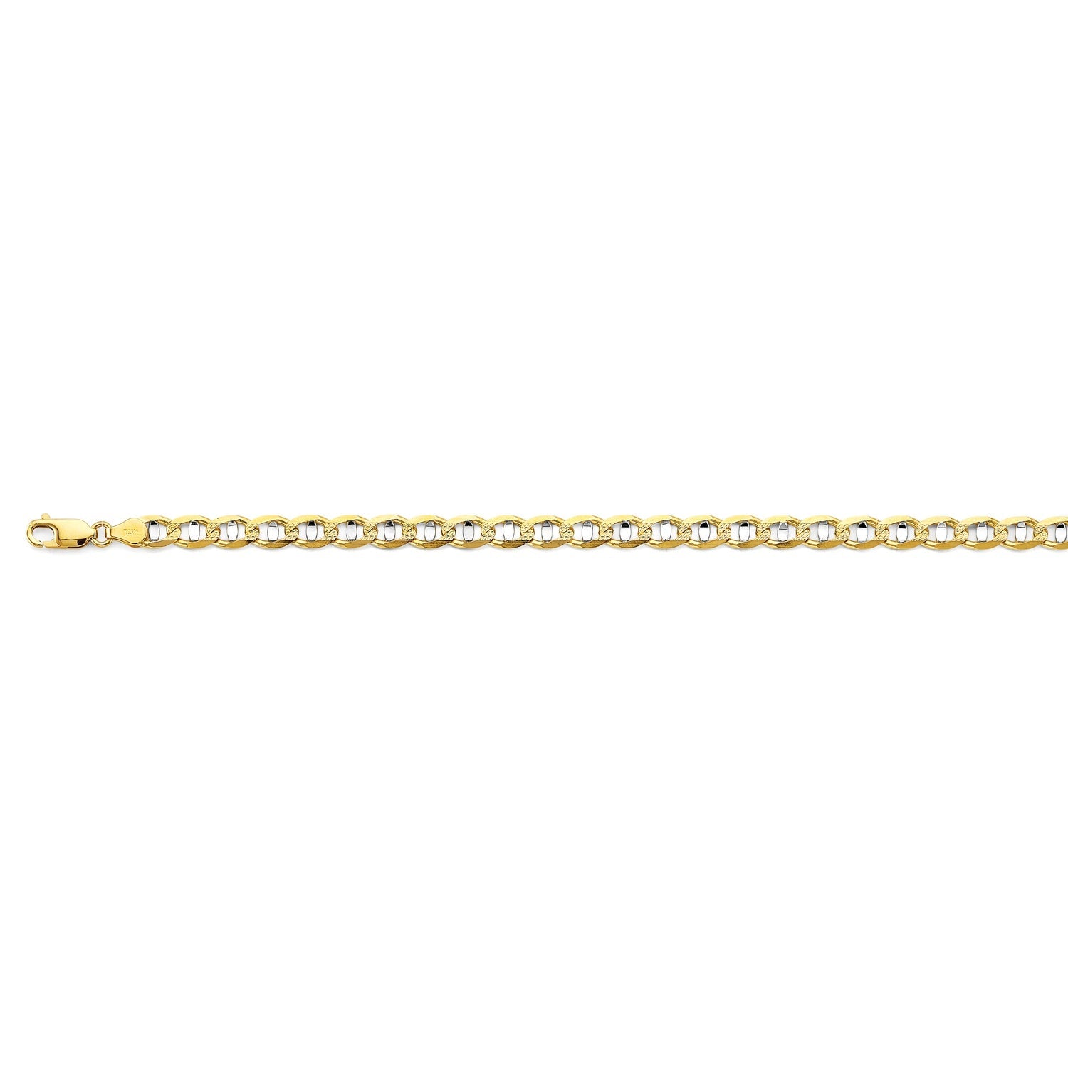 14K 2T 6.3mm Light Mariner Chain - 26