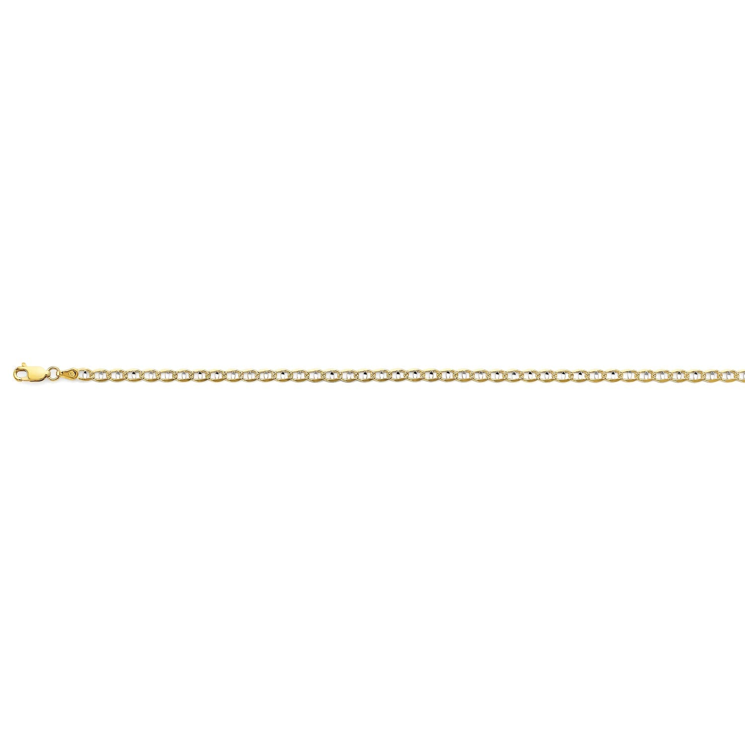 14K 2T 3.5mm Light Mariner Chain - 24