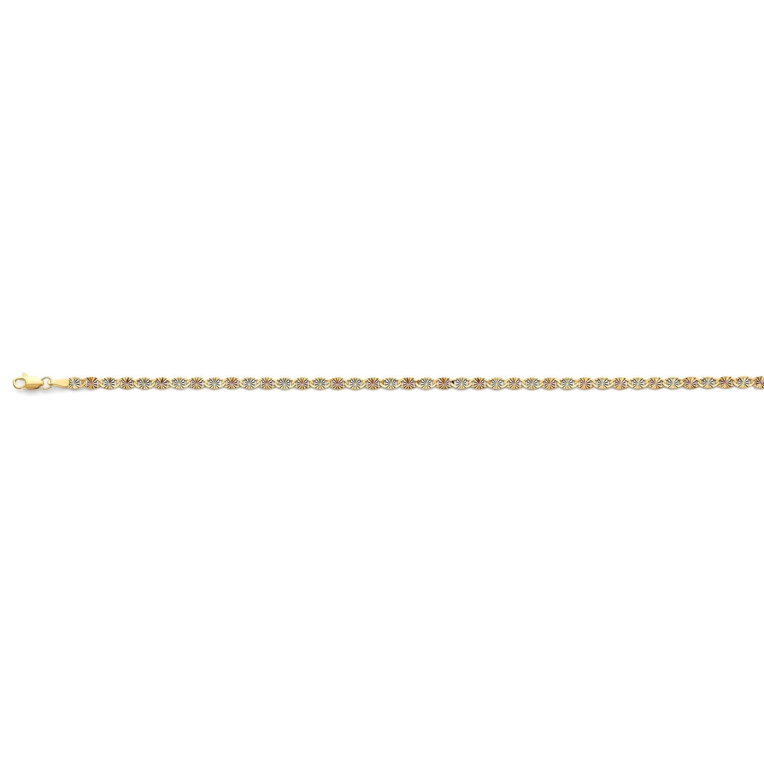 14K 3C 3.1mm Flat Valentino Star DC - 24