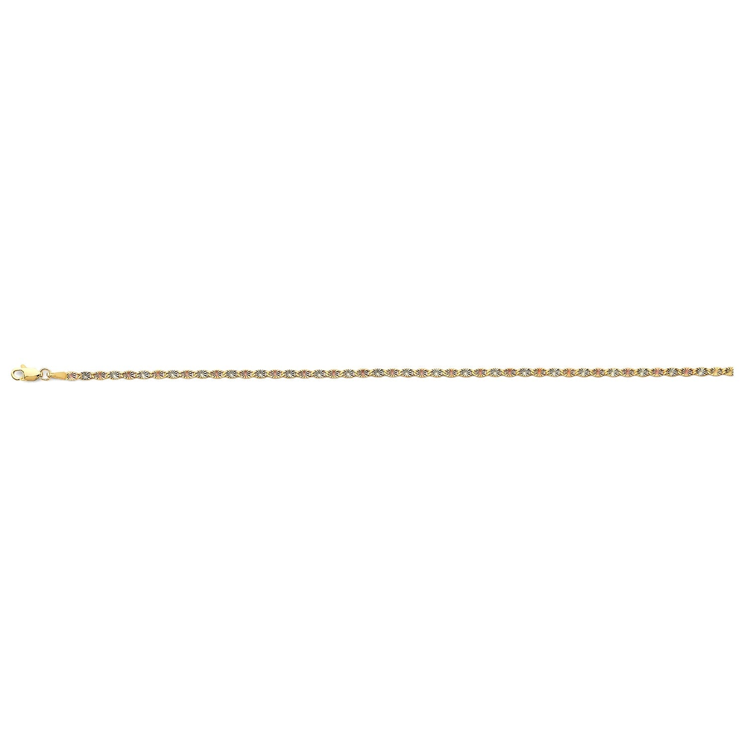 14K 3C 2.3mm Flat Valentino Star DC - 24
