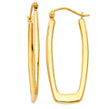 14KY RECTANGLE HOL EARRING (15X35MM)